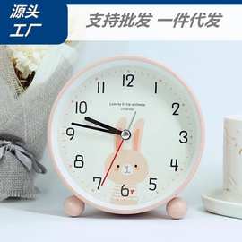 韩式学生用儿童寝室座钟 金属时尚简约小闹钟INS风网红钟直播热销