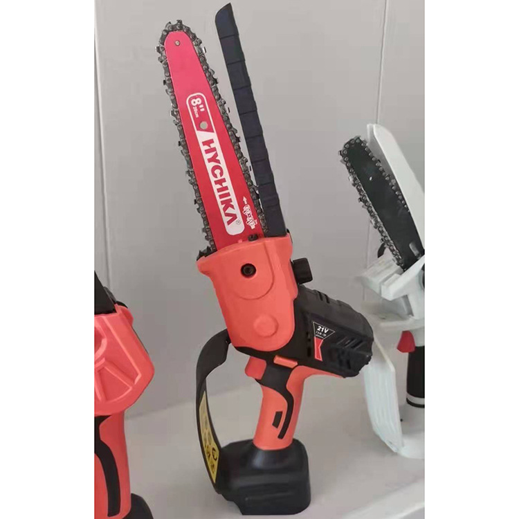 锂电单手电链锯 两电一充迷你好携带伐木工具 果园枝条修枝锯