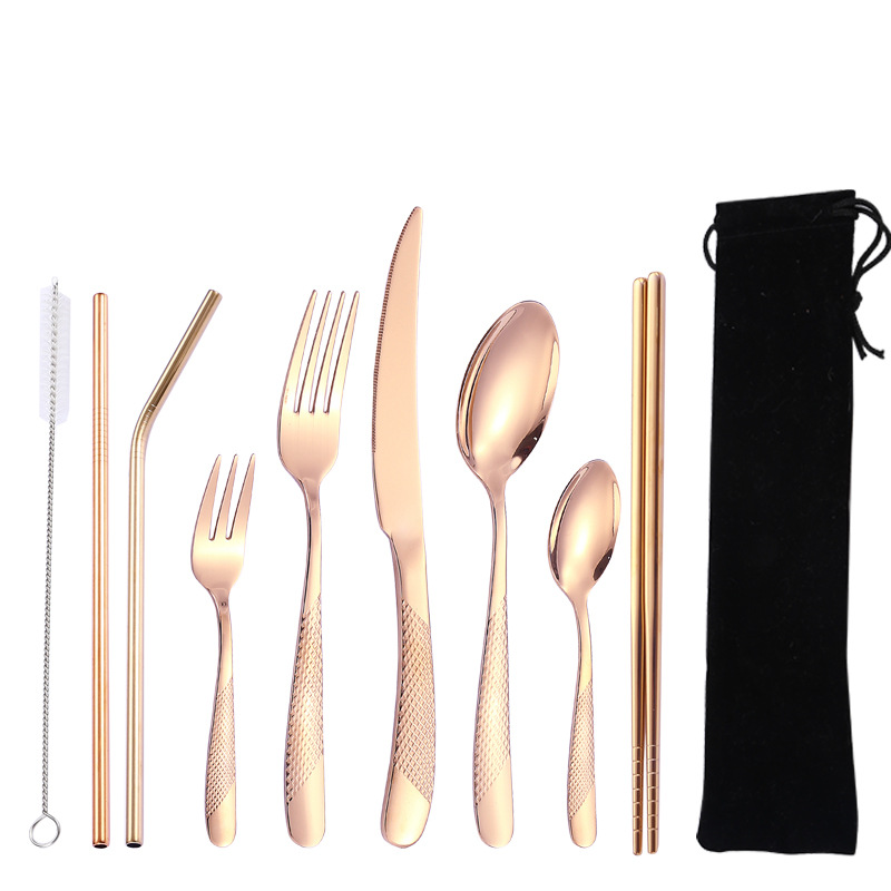 로즈 골드 [9 세트] 검은 가방