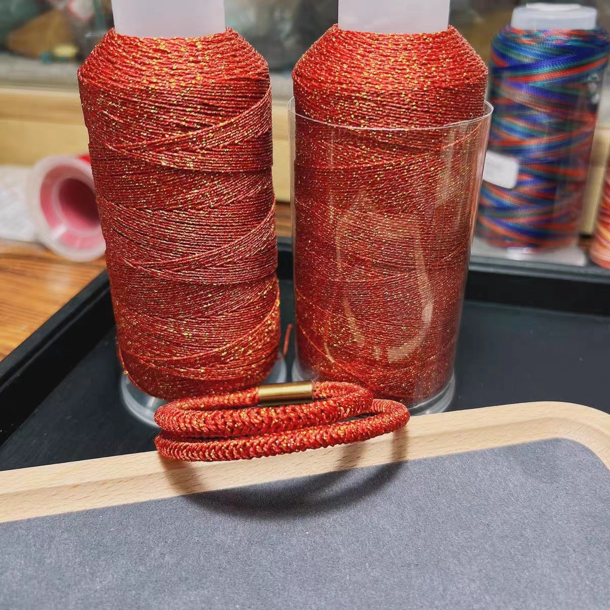 银申闪金线散金线 双丝线手鞠球专用金线150DDIY编织