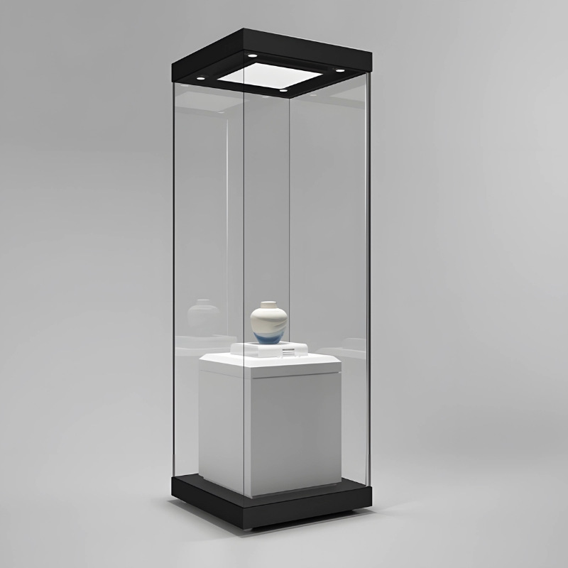 烤漆展柜模型展示柜玻璃柜台珠宝玉器博物馆柜实木展陈烤漆工艺