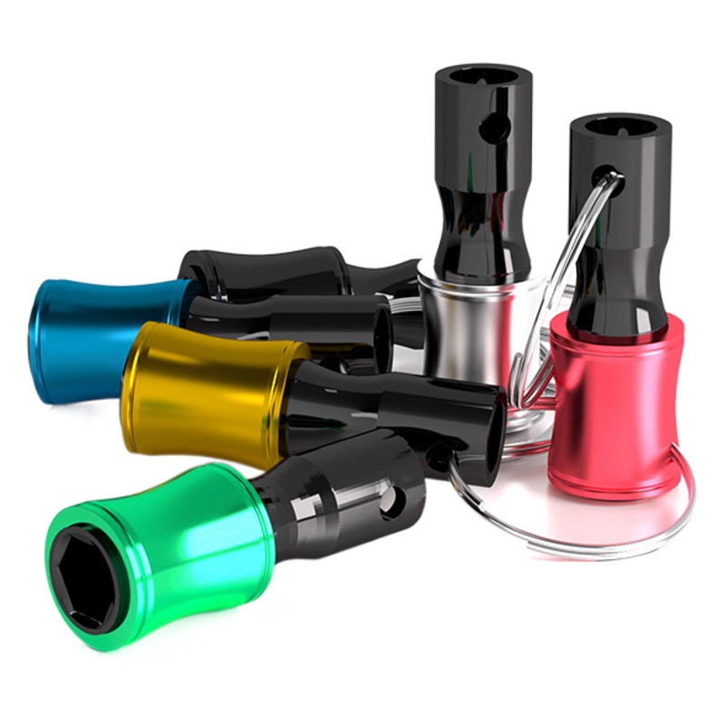 6-Piece Color llavero varilla de conexión lote cabeza varilla de conexión traje de mosquetón 1/4 mango hexagonal broca de almacenamiento biela