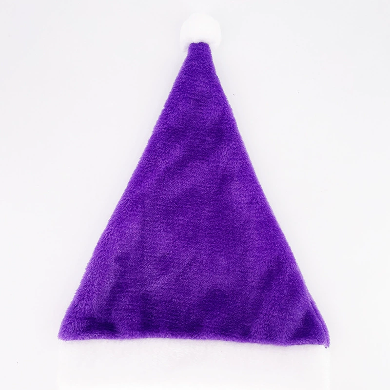 Праздничная короткая плюшевая бархатная шляпа с мехом 29×39 см, разноцветная, складная