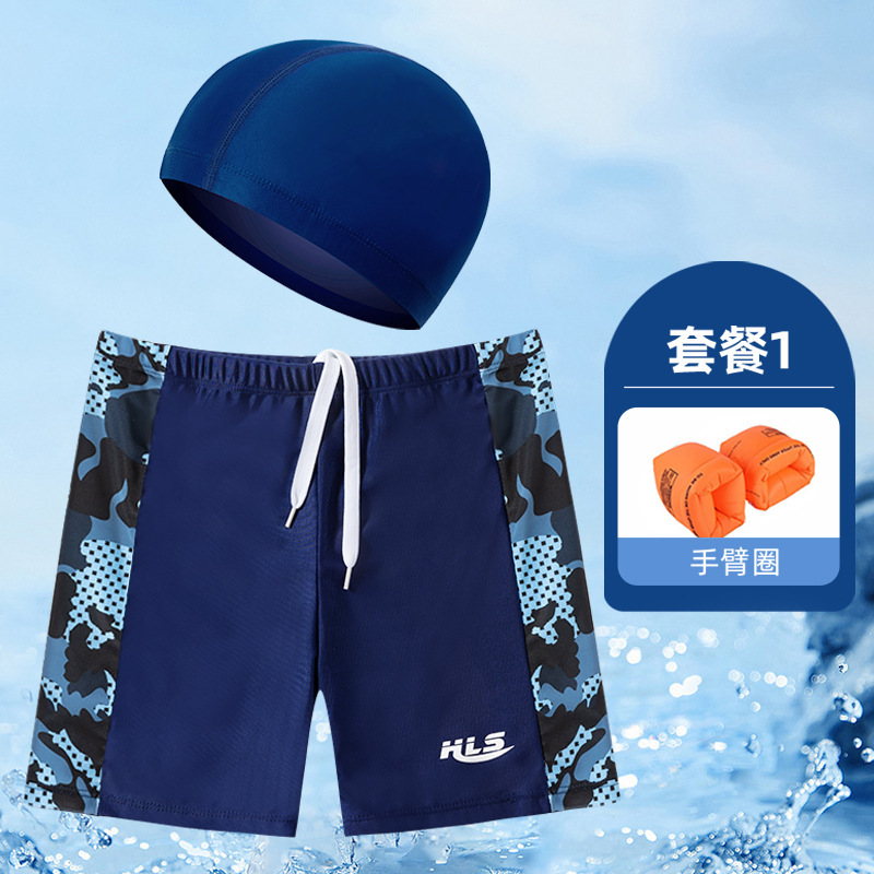 Troncos de natación para niños troncos de natación de secado rápido para niños Playa adolescentes troncos de natación profesionales entrenamiento medio y grandes niños Boxer shorts