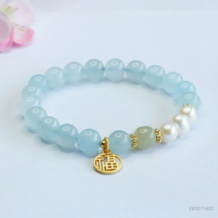Yuhai Blue Treasure Bracelet Pearl Fortune Brand Bracelet Crystal Women's Factory Wholesale CB3071402