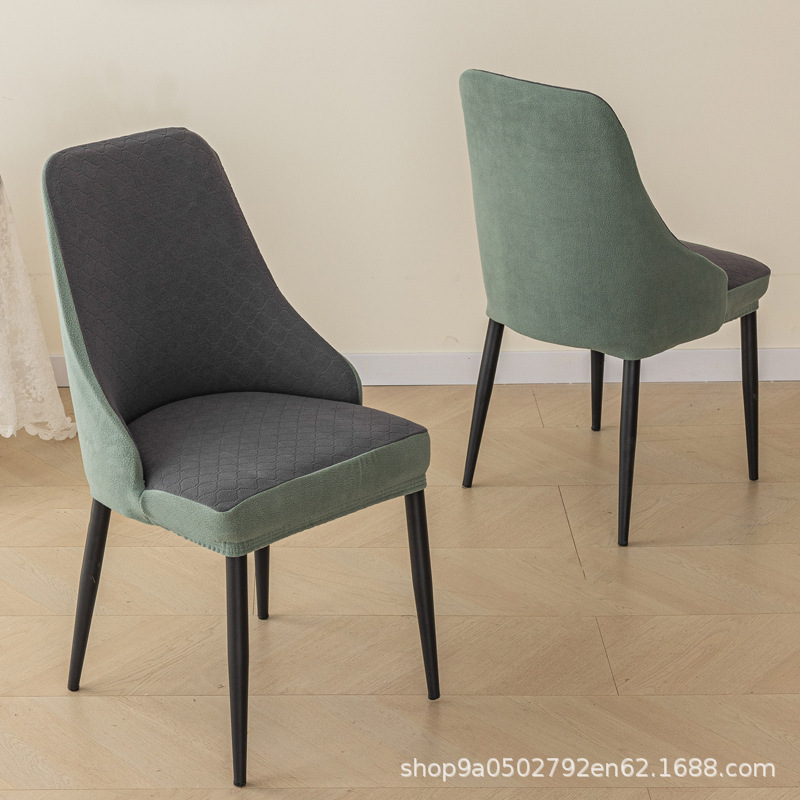 Jacquard wave [dark gray + matcha] two-color combination