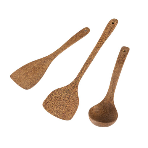 Paint-free and wax-free wooden spatula wholesale chicken wing wood long-handled cooking spatula non-stick spatula wooden spoon full set batch