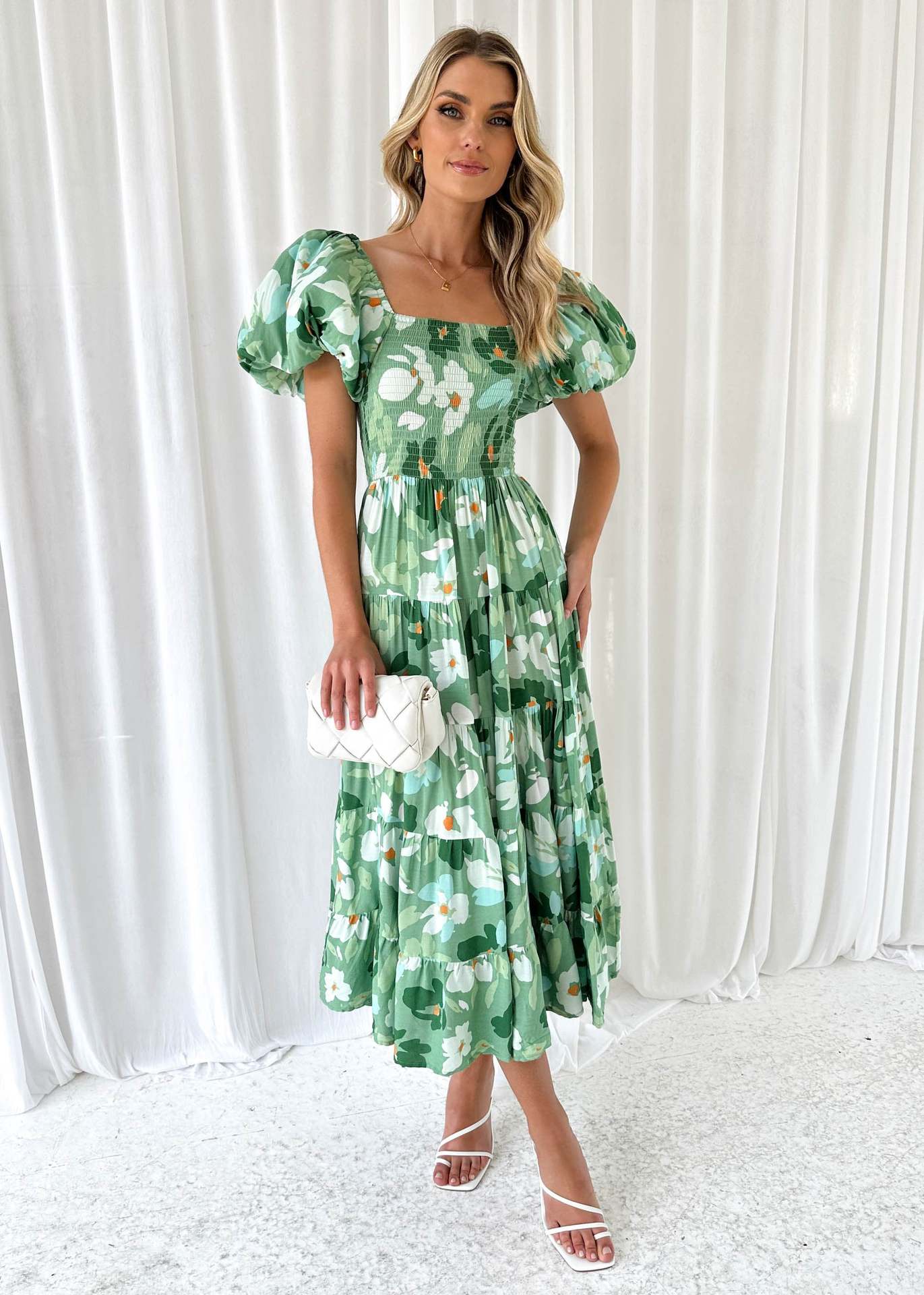 301g Weight Maxi Long Dress Dress Length Type Short Sleeve Sleeve Length Regular Dress Dresses Type Puff Sleeve Sleeve Type Polyester Fabric Type Mid Waist Waist Line Travel, Daily Occasion Boat Neck Neckline Regular Fit Fit Type Flower Pattern Summer, Spring Season Women's Gender Elegant, Classic Style Style Wholesale Women's Elegant Classic Style Flower Travel Daily Boat Neck Short Sleeve Regular Dress 28