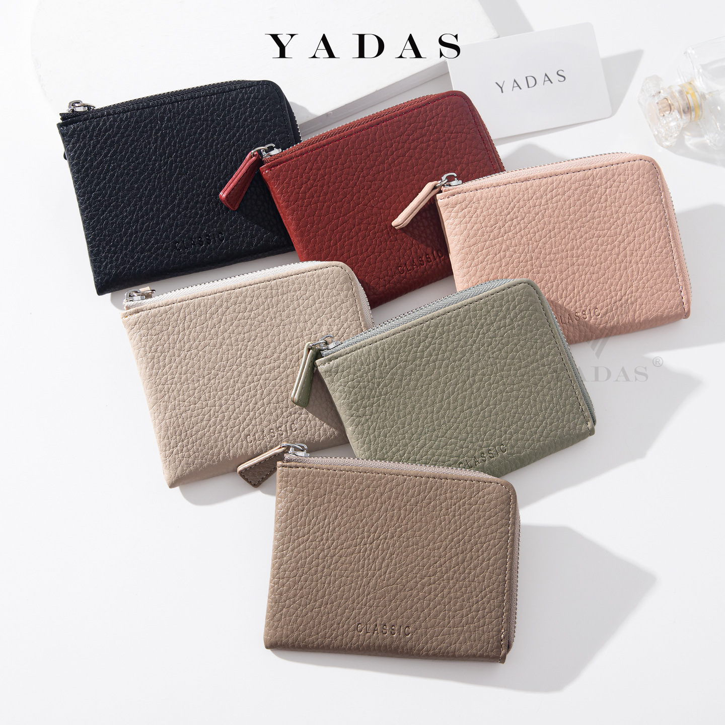 YADAS Hot Sale 7 palabras de pulsación bolso de cambio de damas gran capacidad de cremallera bolso de mano de damas