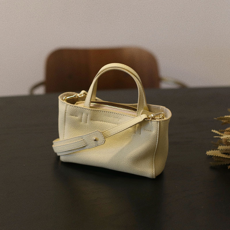 Mini Tragetasche Aus Echtleder Für Damen, Elegante Handtasche_voghion.com