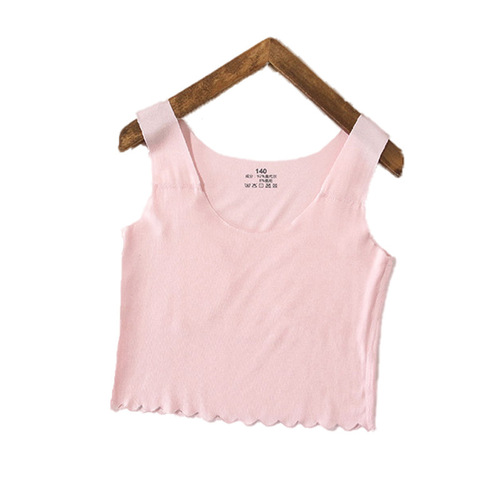 Girls' primary school students' developmental underwear, junior high school students' stretchy wide shoulder straps, double-layer anti-bump girls' bras and small vests
