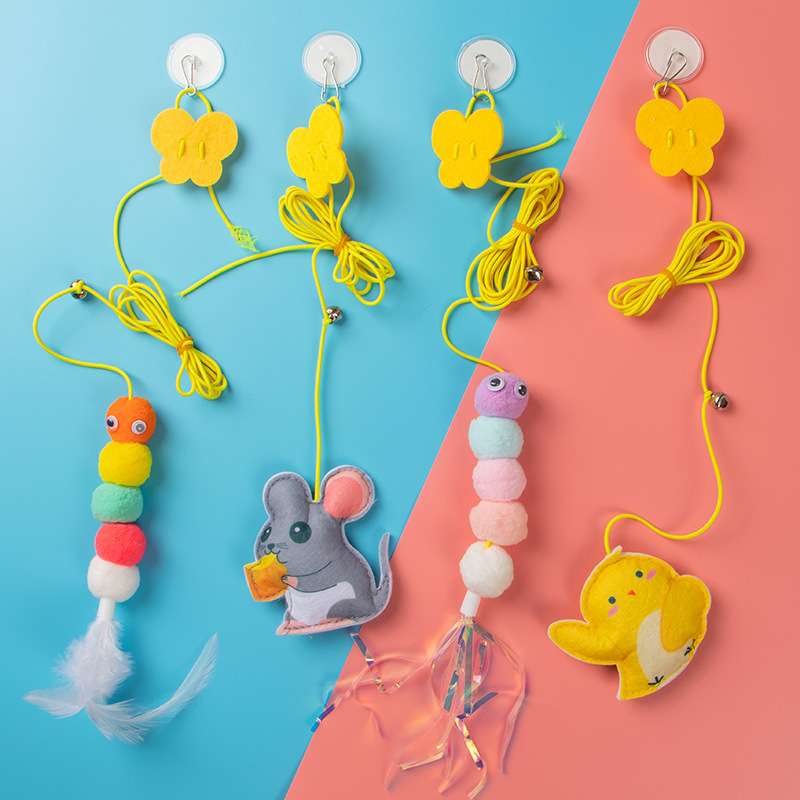 1 Cat Toy Teaser Wand Telescopic Hanging Door Felt Cat Pet Supplies Mouse Animal Interactive Game Felt Toy 1 Cat Toy Teaser Wand Telescopic Hanging Door Felt Cat Pet Supplies Mouse Animal Interactive Game Felt Toy