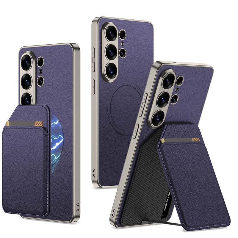 Suitable for Samsung S26Ultra Mobile Phone Case, Magnetic Detachable Card Wallet, Magnetic Ring Charging, Creative Protective Cover