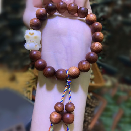 Taihang Thuja Bracelet for Men and Women Buddha Beads Wenwan Sandalwood Bracelet Natural Chinese Style Panwan Live Bracelet Wholesale