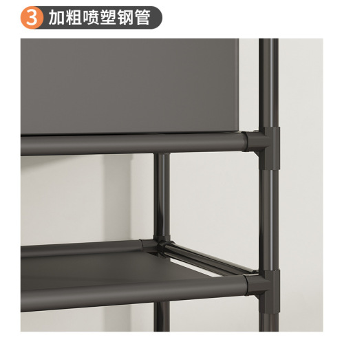 Clothes rack, shoe rack, one-piece floor-standing corner simple dormitory home bedroom clothes hanger multi-functional storage artifact
