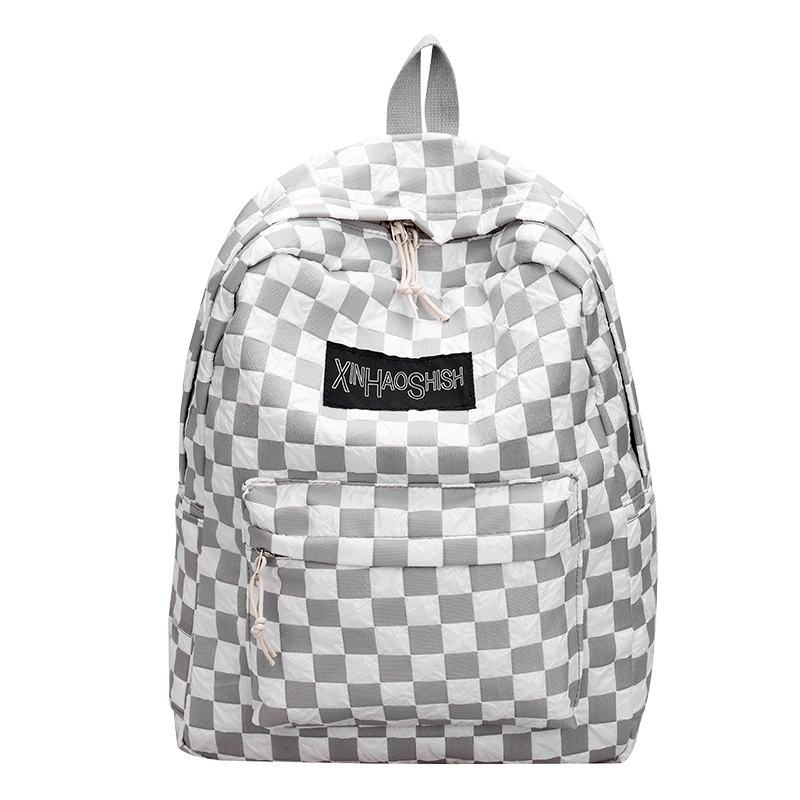 Backpack Checkerboard Small School Backpack, Lightweight 0.22 kg, Japanese-style for Elementary & Secondary