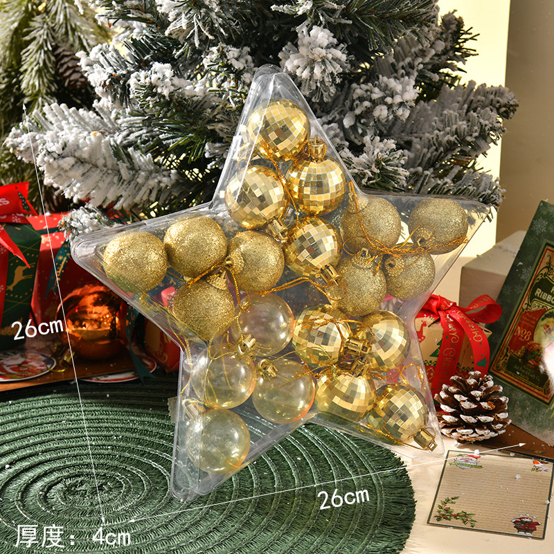 Amazon transfronterizo 4cm Navidad Bolas de Navidad Decoración Bolas de regalo Fabricantes al por mayor Navidad Cumpleaños Escena de tela