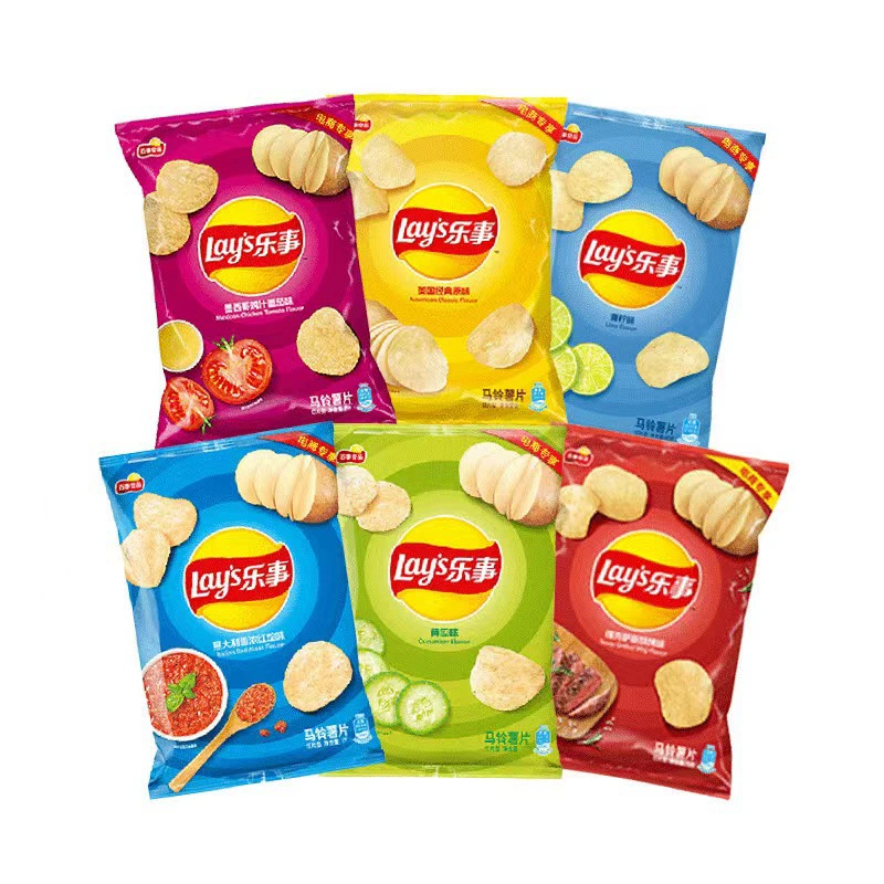 Картофельные чипсы Lexian 40г*10 пачек микс вкусов повседневная puffed food закуска подарочный набор