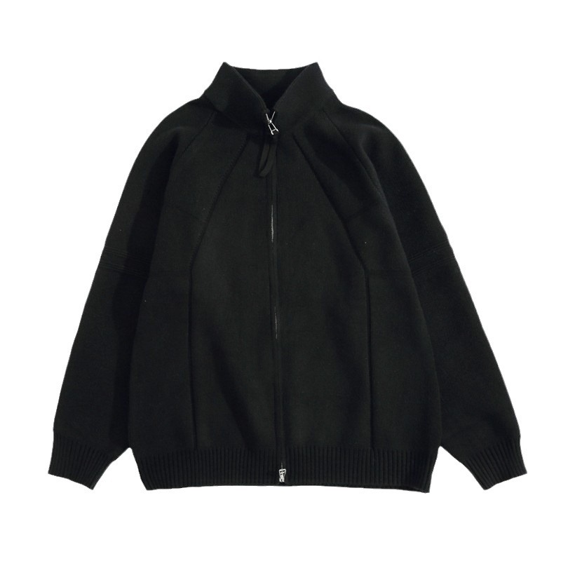 (2개) 가을과 겨울 게으른 스타일 심플 올 매치 솔리드 컬러 헤비 남성 및 여성 캐주얼 루즈 스웨터 MAILLARD 니트 칼라 카디건