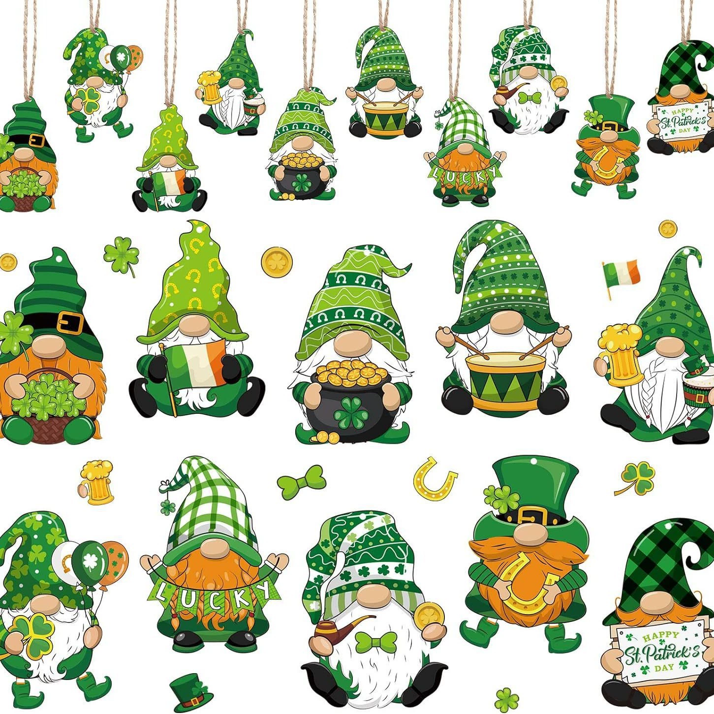 День Святого Патрика карликовые украшения деревянные ирландский Клевер подвесное украшение с веревкой украшение для домашней вечеринки