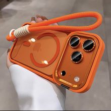 镜头支架适用iPhone17promax手机壳磁吸高级感简约带手绳苹果17新