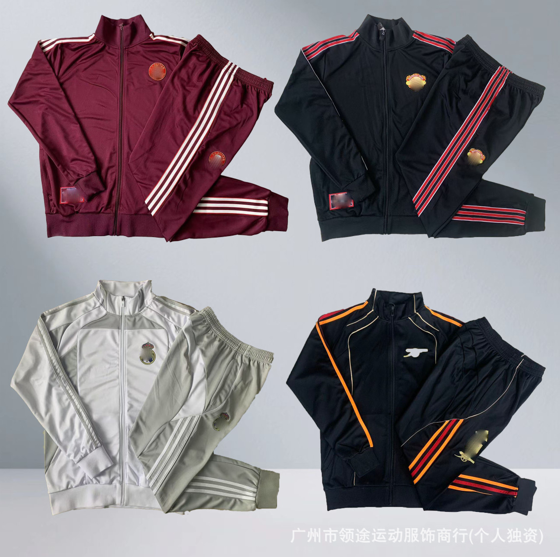26 New Winter Long-Zip Jackets Arsenal Inter Milan Ac Boca Man L Chelsea Training Uniforms Jerseys São Paulo
