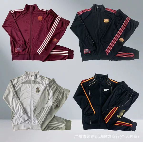 26 New Winter Long-Zip Jackets Arsenal Inter Milan Ac Boca Man L Chelsea Training Uniforms Jerseys São Paulo
