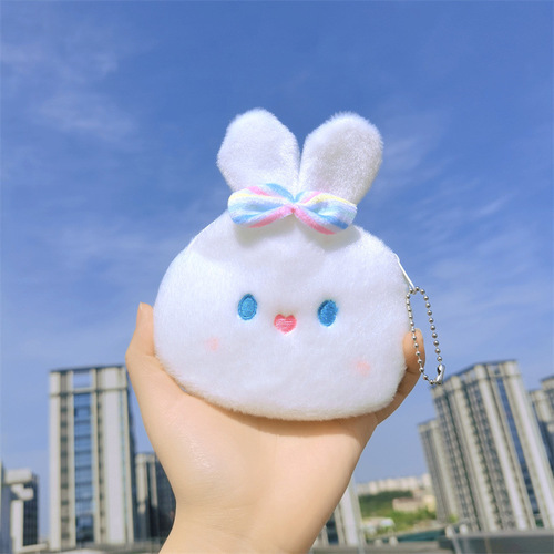 Cartoon animal bow rabbit handbag doll girl mobile phone coin purse cute creative coin purse