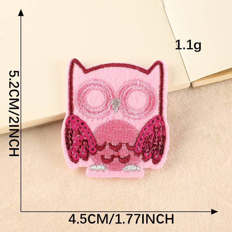 Iron on patches Embroidery Sticker Cartoon Owl Clothing Accessories Shoe Emblem Accessories  Cloth Label Patch Cloth Sticker
