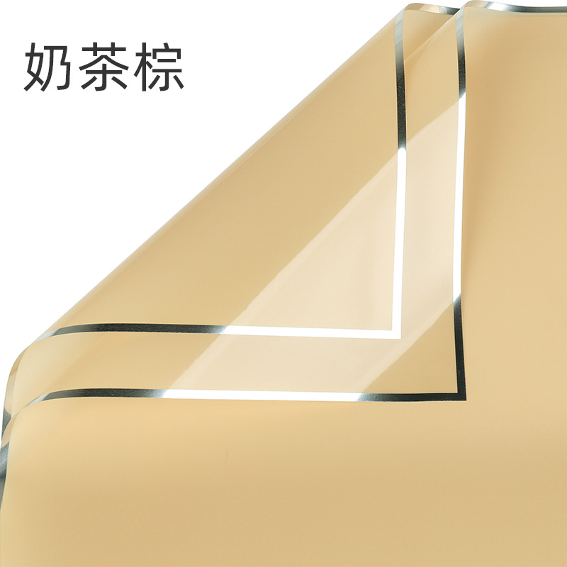 Nuevo papel de embalaje de plata caliente de iones de plata color borde plateado gelatina papel de embalaje de flores impermeable floristería bricolaje hecho a mano