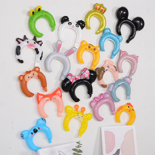 Cartoon Headband Balloon Christmas Raffle Hairpin Balloon Attracting Small Gift Children's Headwear Balloon Decoration