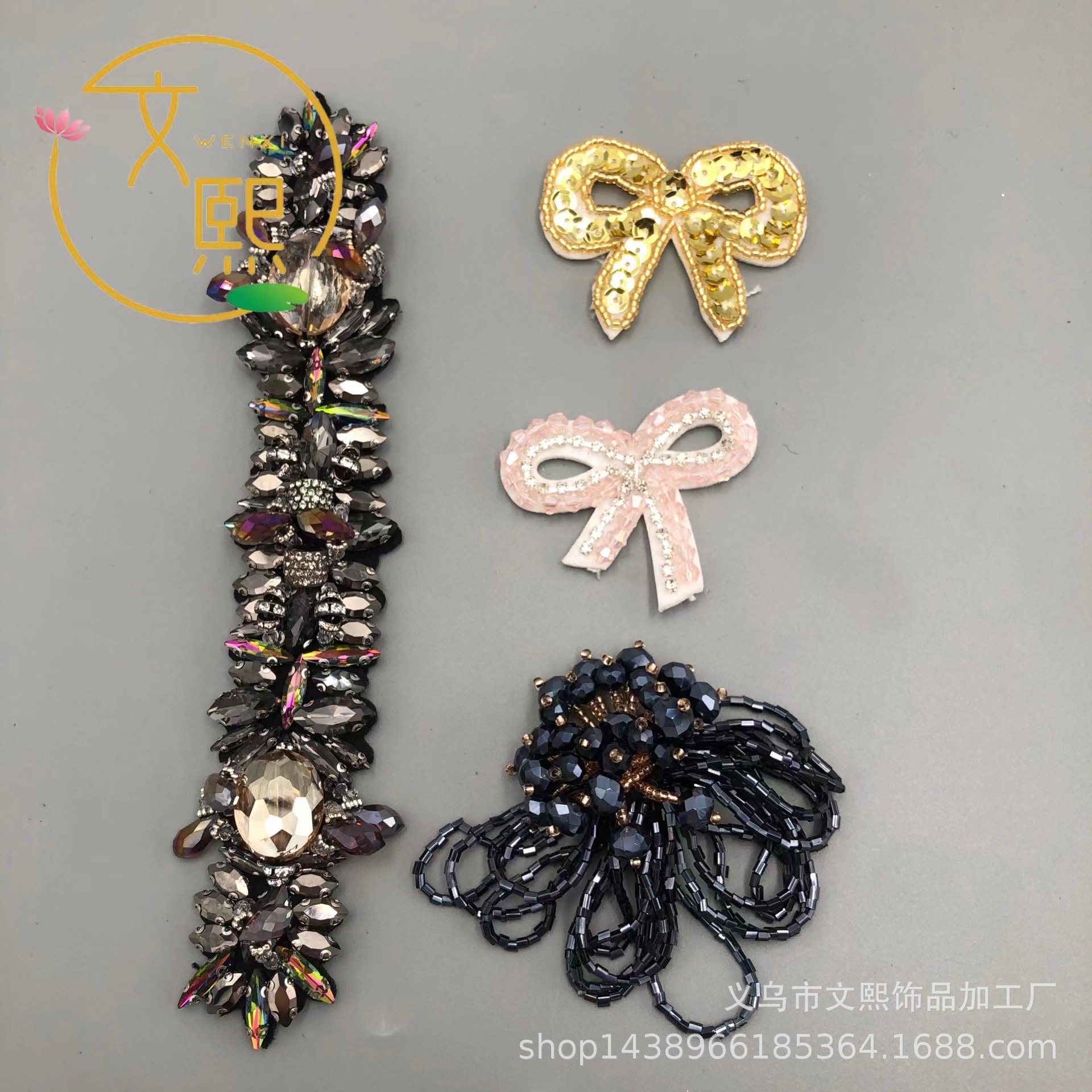 欧美风时尚耳环花朵长彩色水钻跨境服装箱包饰品厂家供应