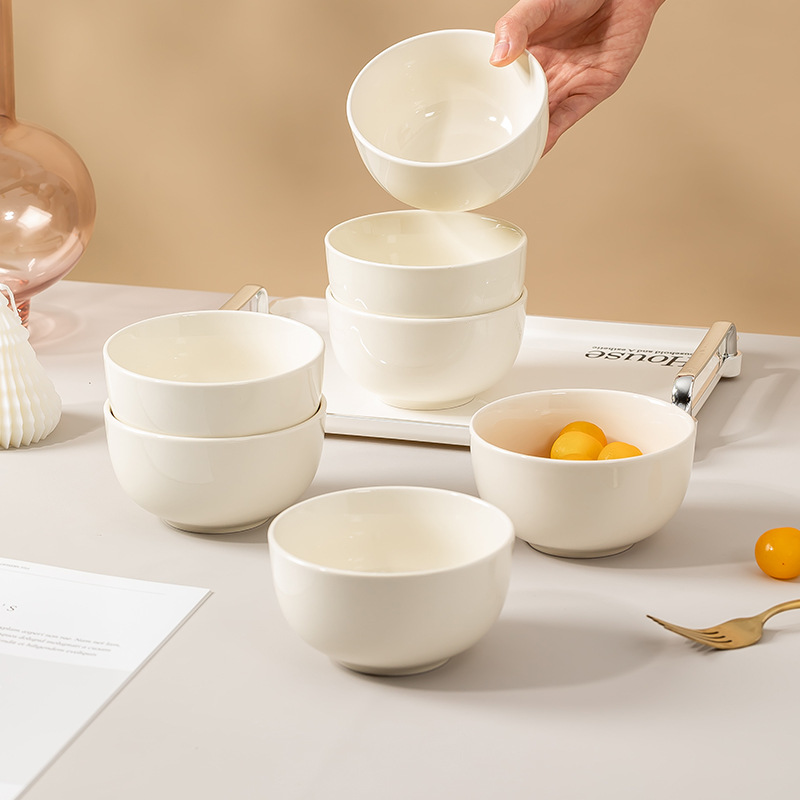 简约碗家用新款高颜值陶瓷碗具套装特别好看的饭碗汤面碗餐具包邮