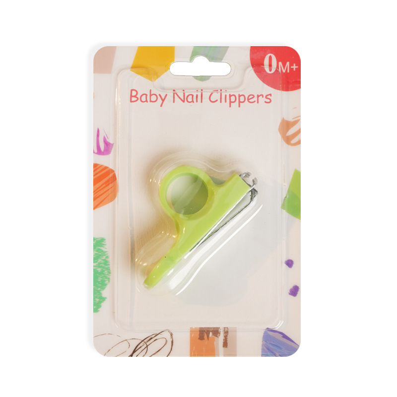 Inglés tarjeta conjunto pulgar cubierta anti-caída bebé cortaúñas bebé seguridad cortaúñas anti-carne semicírculo pulsera tijeras