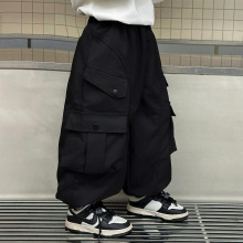 男童工装裤春秋款儿童秋装宽松裤子韩版宝宝帅气束脚长裤2025新款