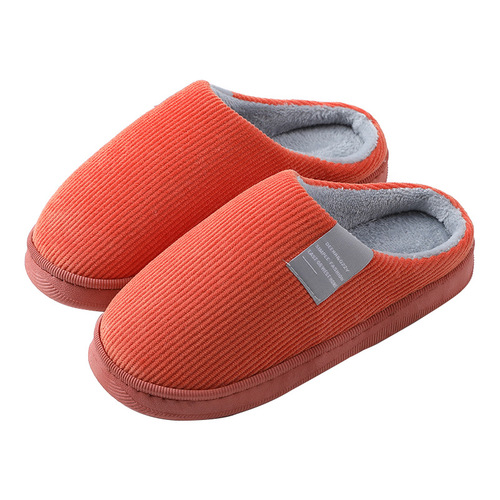 Cotton slippers for women, suitable for autumn and winter, thick-soled, cute, home use, indoor, couple style, also wearable outdoors, warm and cozy home slippers for men