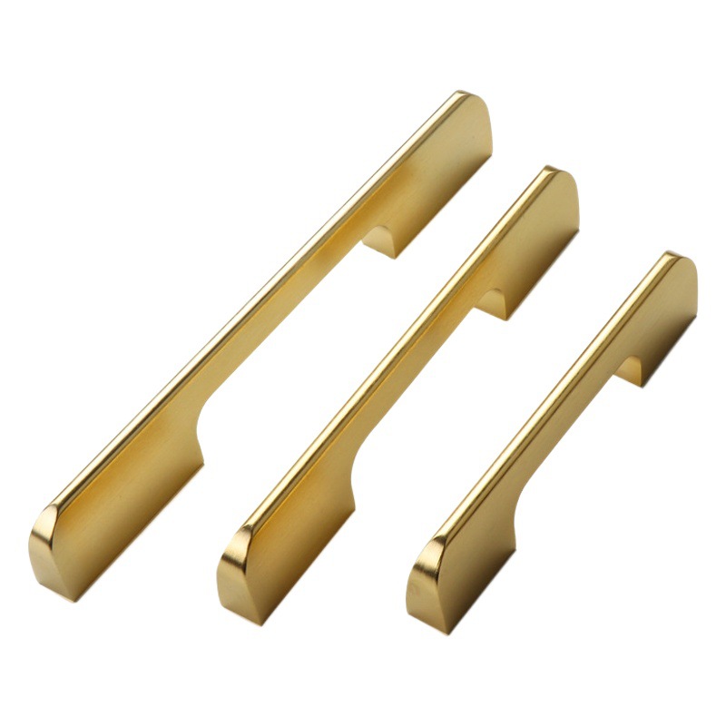 Moderno minimalista bala de aleación de aluminio sólido alargado armario puerta manija oro zapato gabinete negro puerta manija