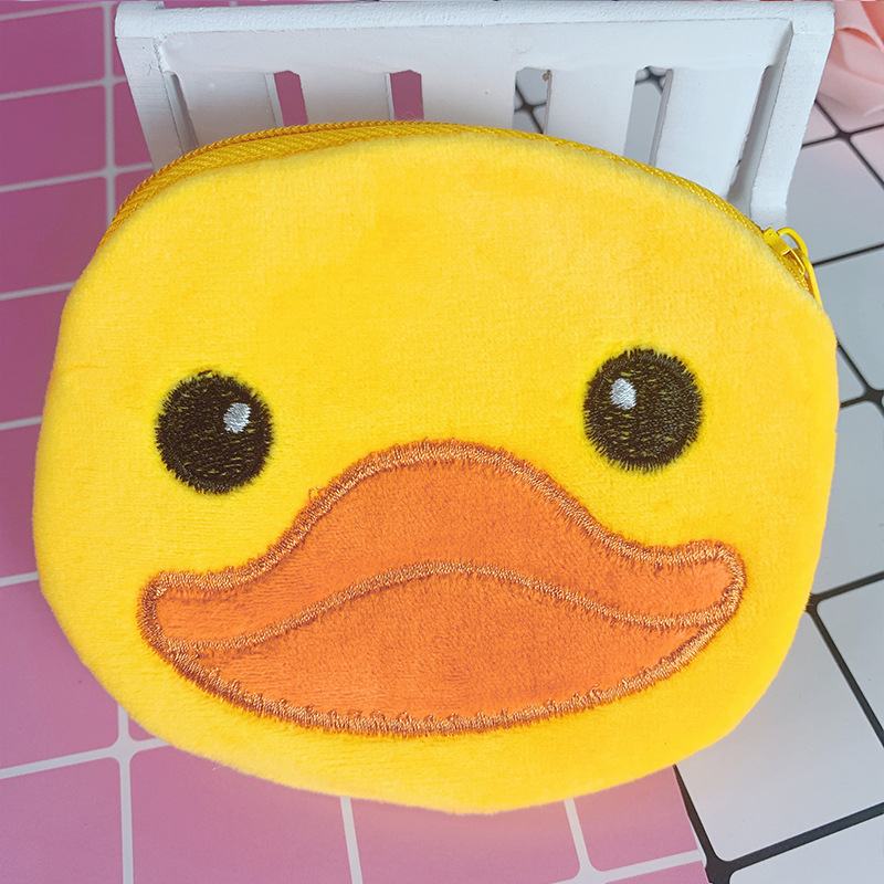 Estilo coreano INS de dibujos animados moneda monedero femenino lindo estudiante portátil mini felpa auricular bolsa clave