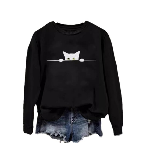 TEMU AliExpress Amazon Cross-border 2024 Autumn/Winter Loose Crew Neck Animal Print Hoodie 3D Print