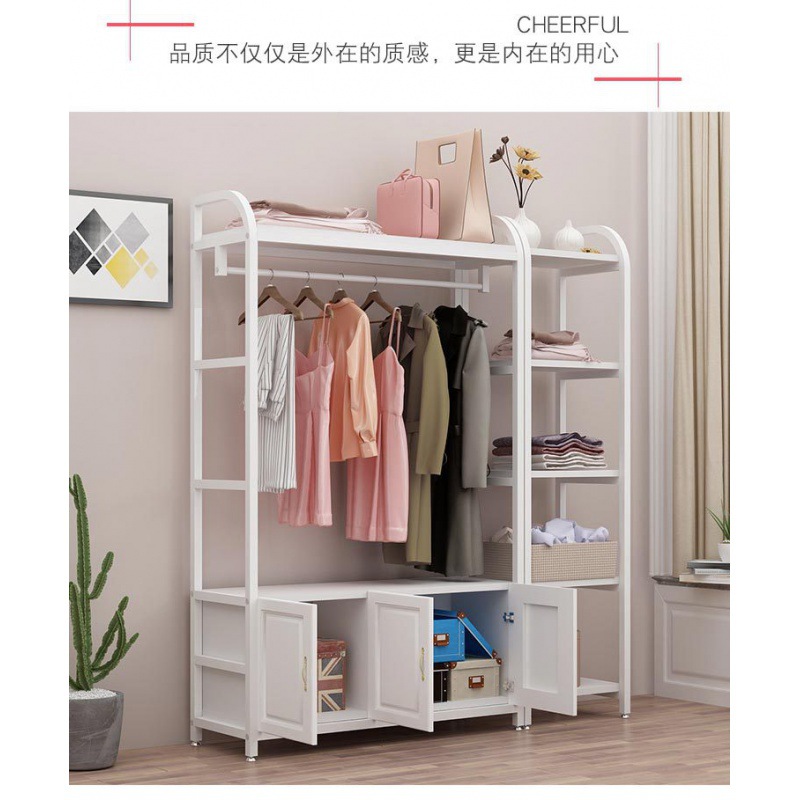 挂衣架卧室落地房间网红鞋衣帽架一体多功能家用收纳置物立式衣架