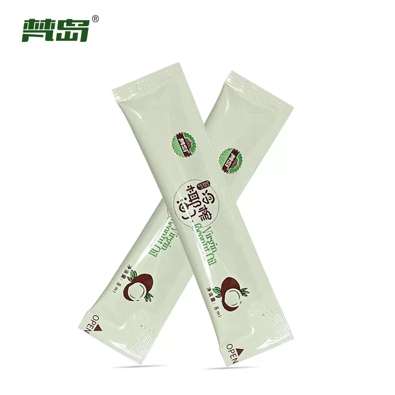 海南冷榨椰子油原料批发代加工招商8ml条状样品试用装可食用有机
