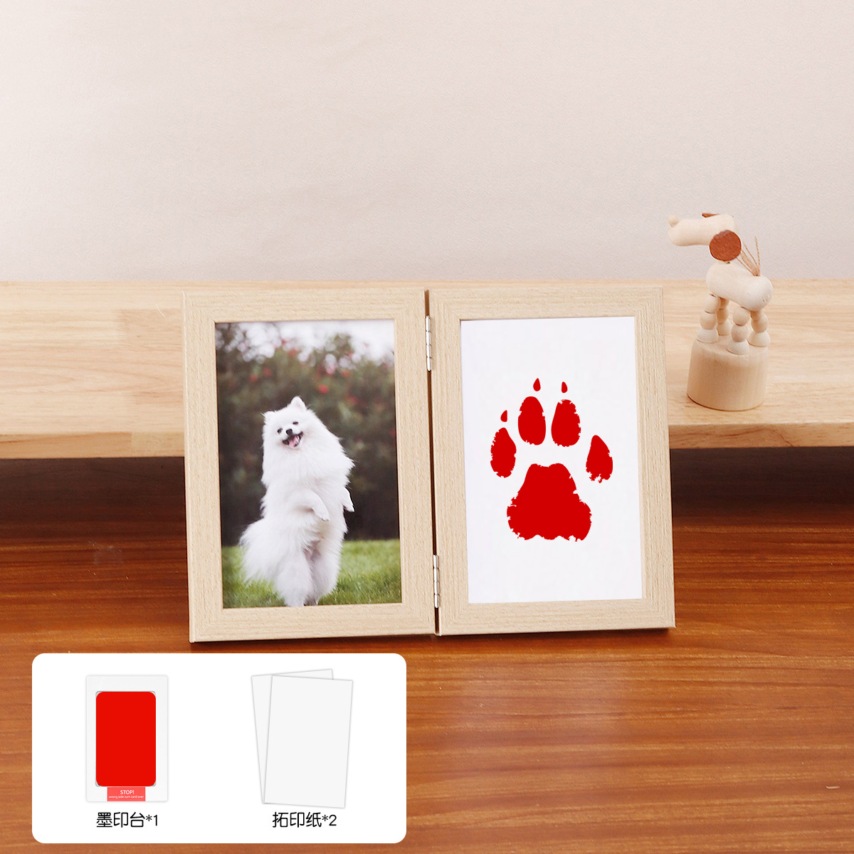 Log color frame (1 red ink pad + 2 rubbing papers)