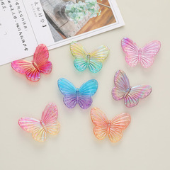 Dual-color gradient resin accessories DIY cream drip gel phone case headband hair clip material sticker