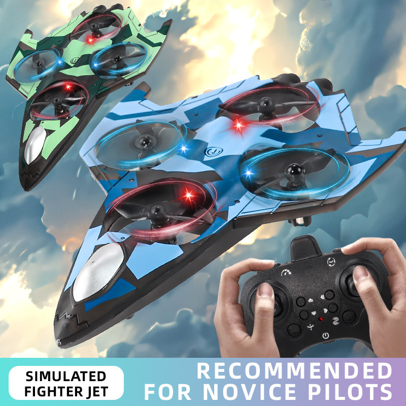 Cross-border new remote-controlled airplane, fighter jet, foam drone toy, altitude-holding, rolling, and intelligent airplane remote control toy