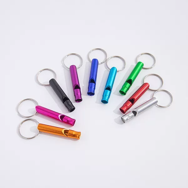 Outdoor Aluminum Alloy Whistle Training Large and Small Whistles for Outdoor Survival, Referee, and Rescue Whistle Keychain