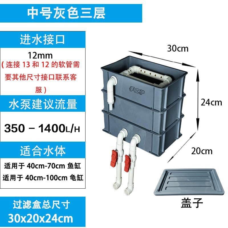 周转箱过滤鱼缸过滤箱小型龟缸滴流箱上滤过滤器干湿分离厂家|undefined