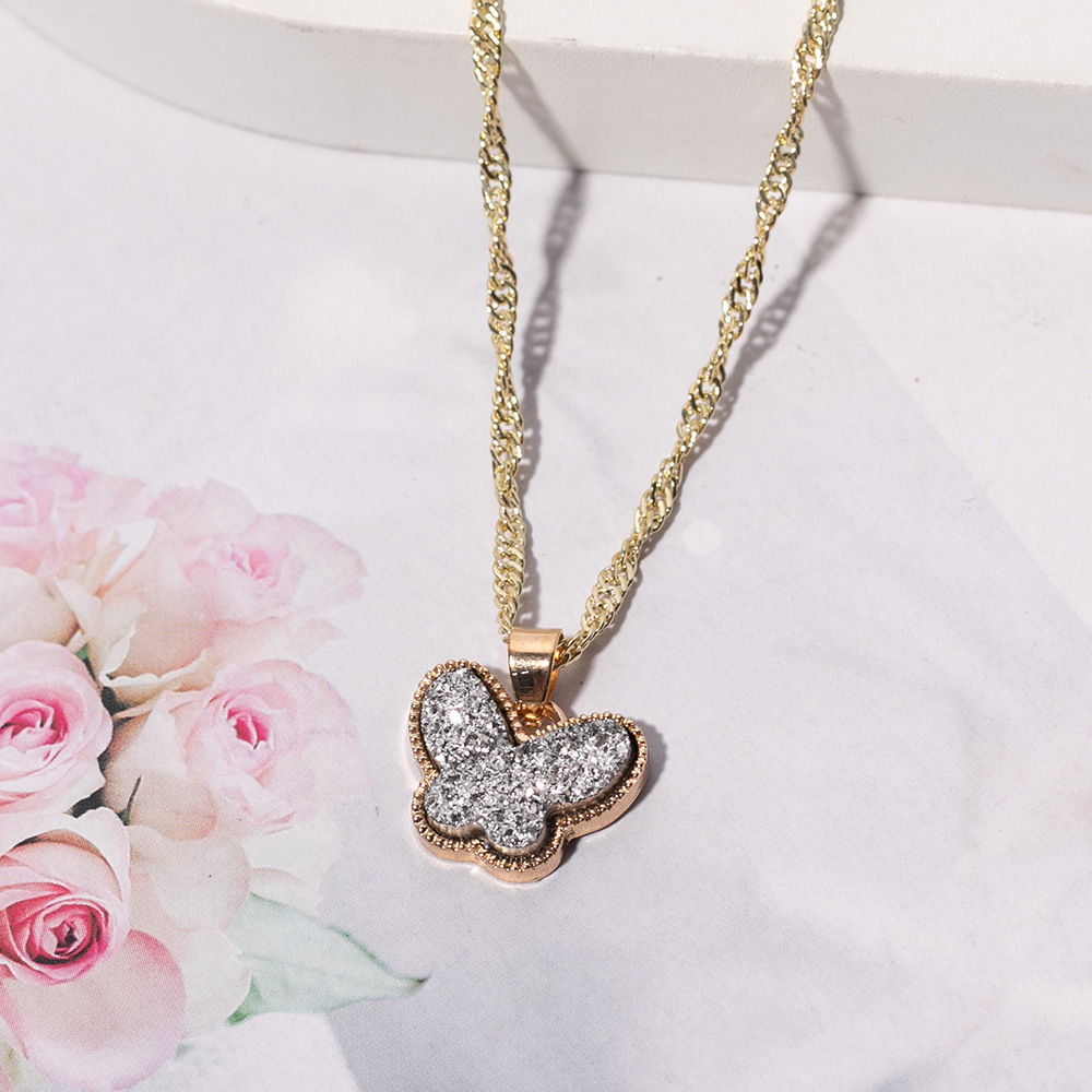 1 Piece Simple Style Butterfly Alloy Plating Women's Pendant Necklace display picture 8