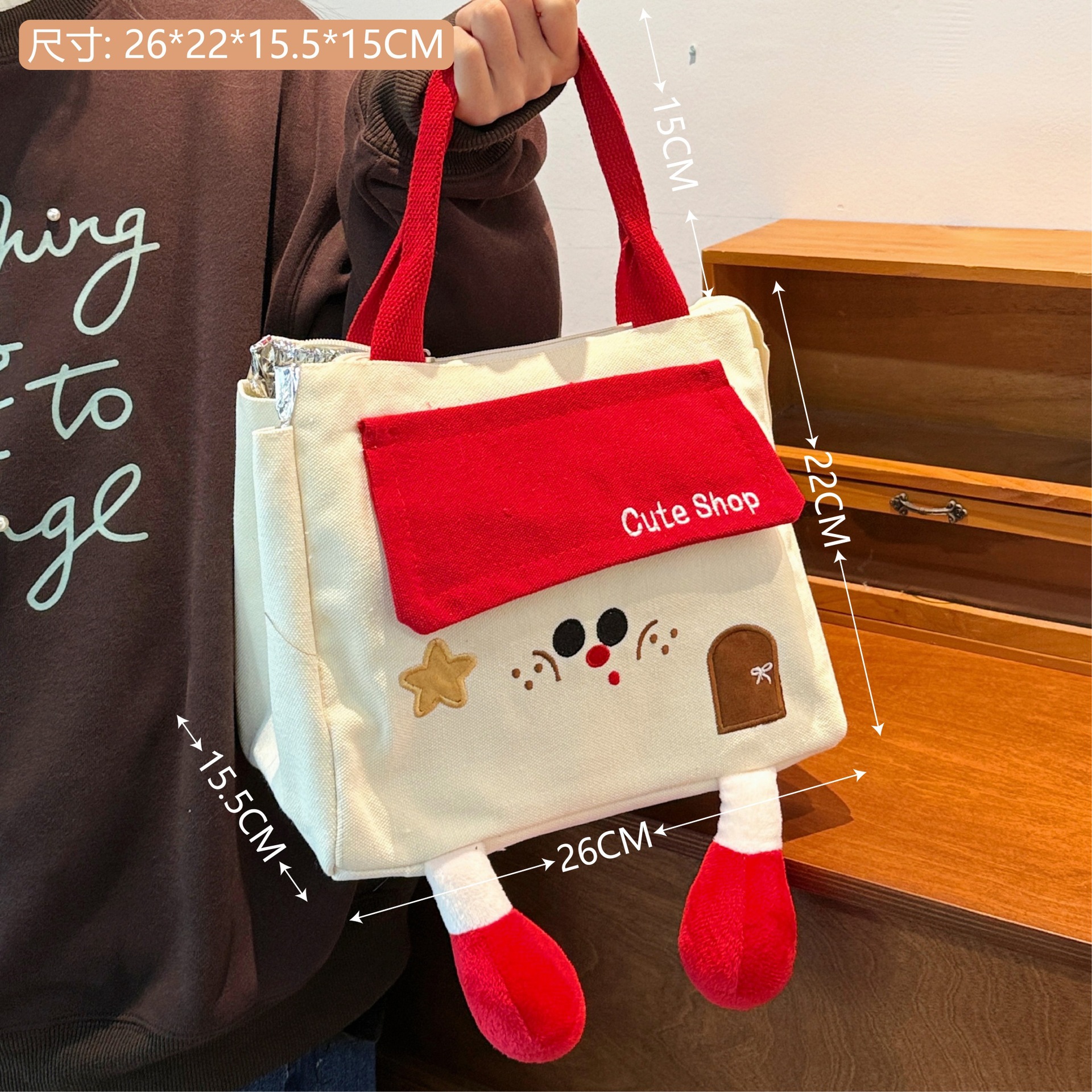 Nueva bolsa de almuerzo portátil de dibujos animados lonchera bolsa de aislamiento bolsa de almuerzo estudiante espesado papel de aluminio bolsa de almuerzo de aislamiento de almacenamiento