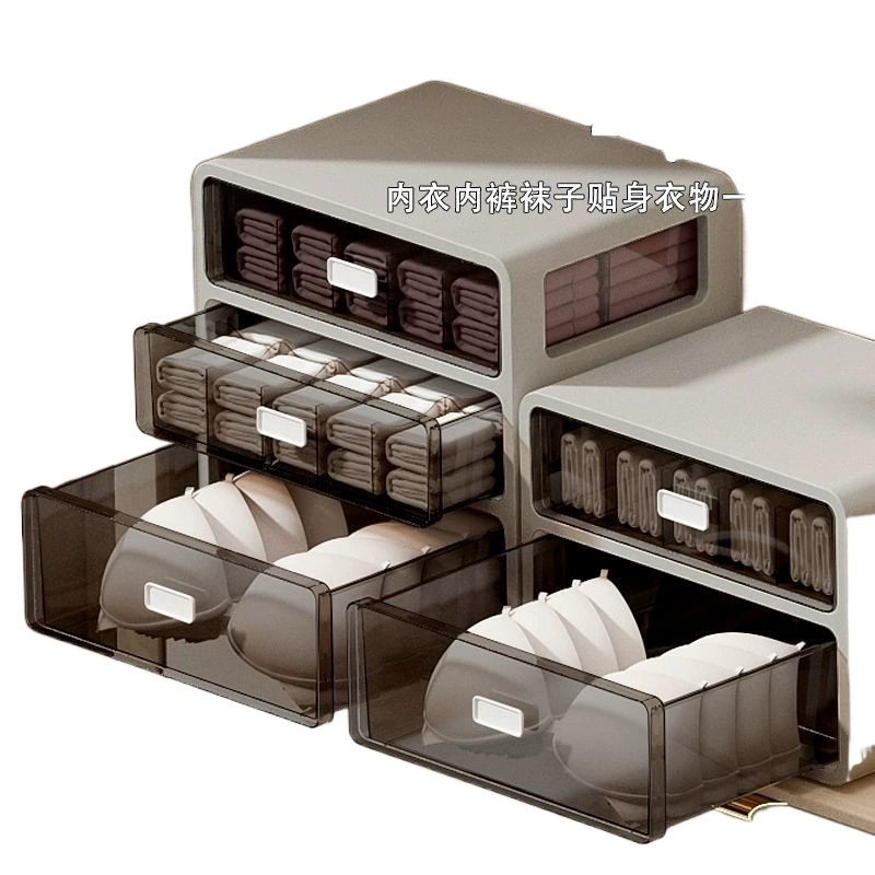 Коробка для хранения нижнего белья в стиле drawers - отделения для носков нижнего белья и секции раздельные клетчатые слои гардероба для организации общежития и комнаты