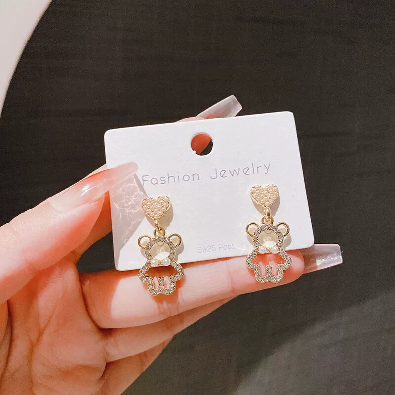 Asymmetrical Pearl Earrings, Silver 925 Posts, Universal Studs — Simple Elegant Design